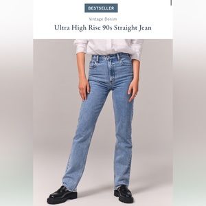 Abercrombie Ultra High Rise 90s Straight Jean
